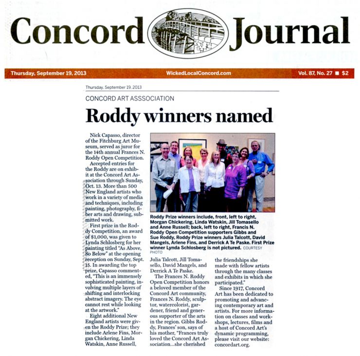 Concord Journal, September 19, 2013, pp.B5